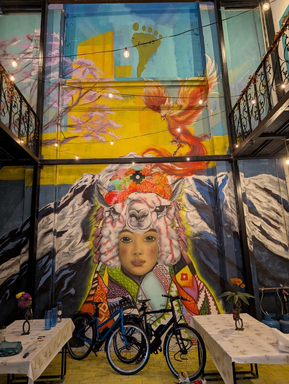 Quito - atrium van het hostel