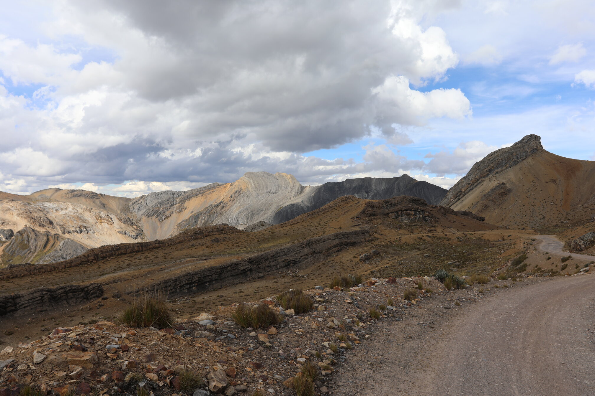 mooi voorbeeld hoe gewelddadig de Andes omhoog wordt gedrukt